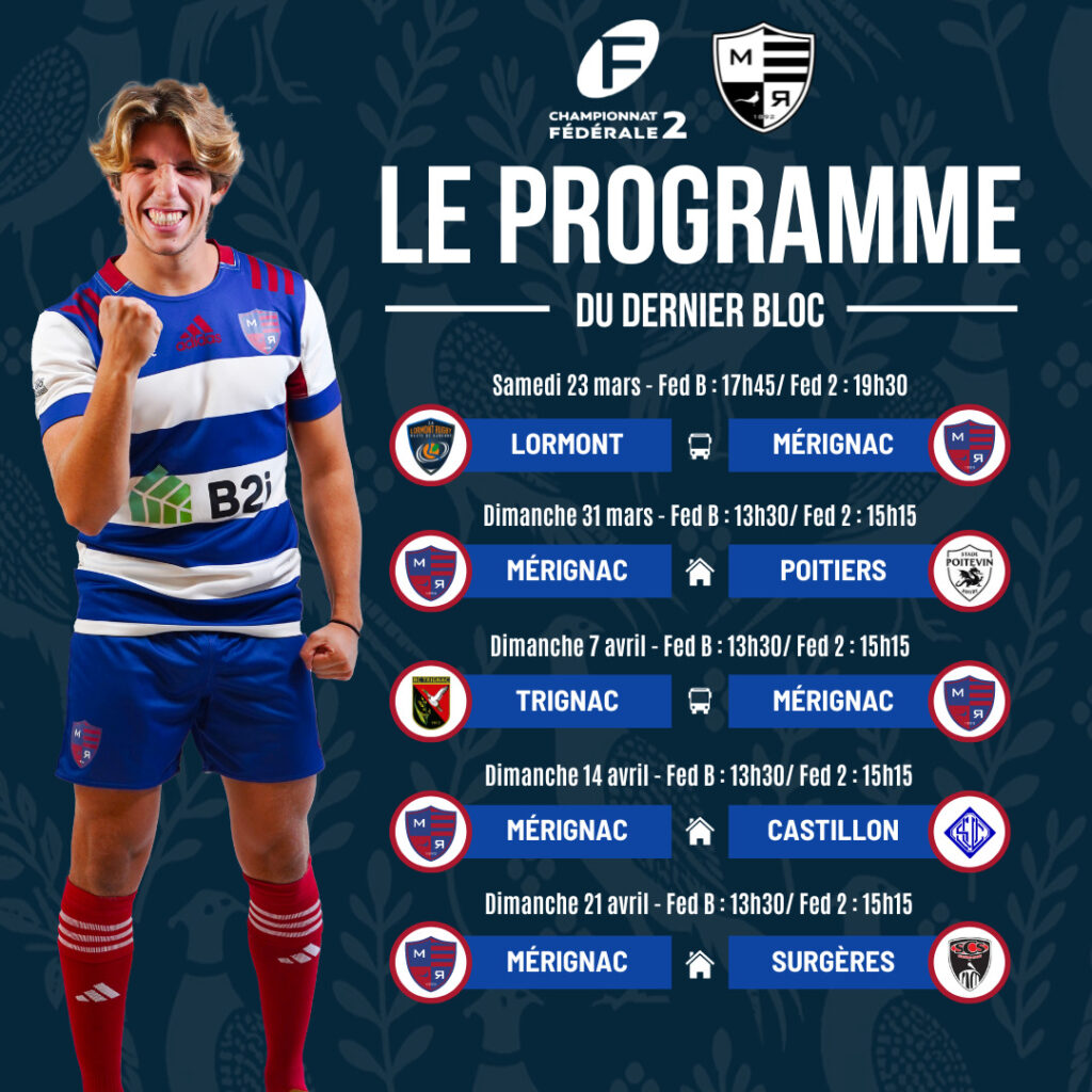 Programme de la fin de la saison